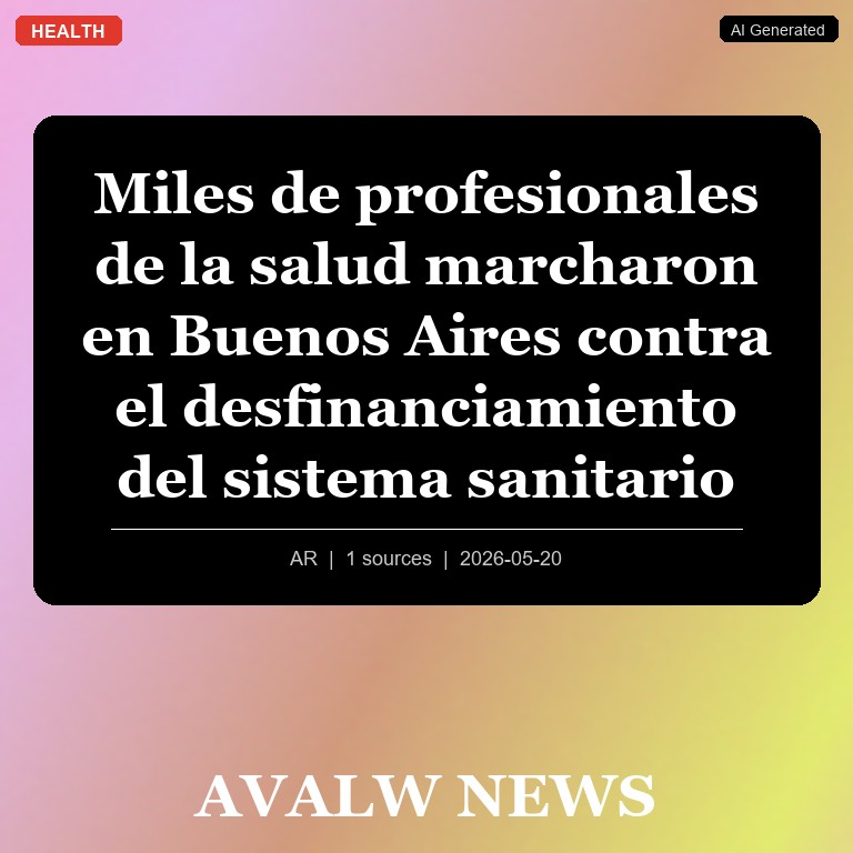 Miles de profesionales de la salud marcharon en Buenos Aires contra el desfinanciamiento del sistema sanitario