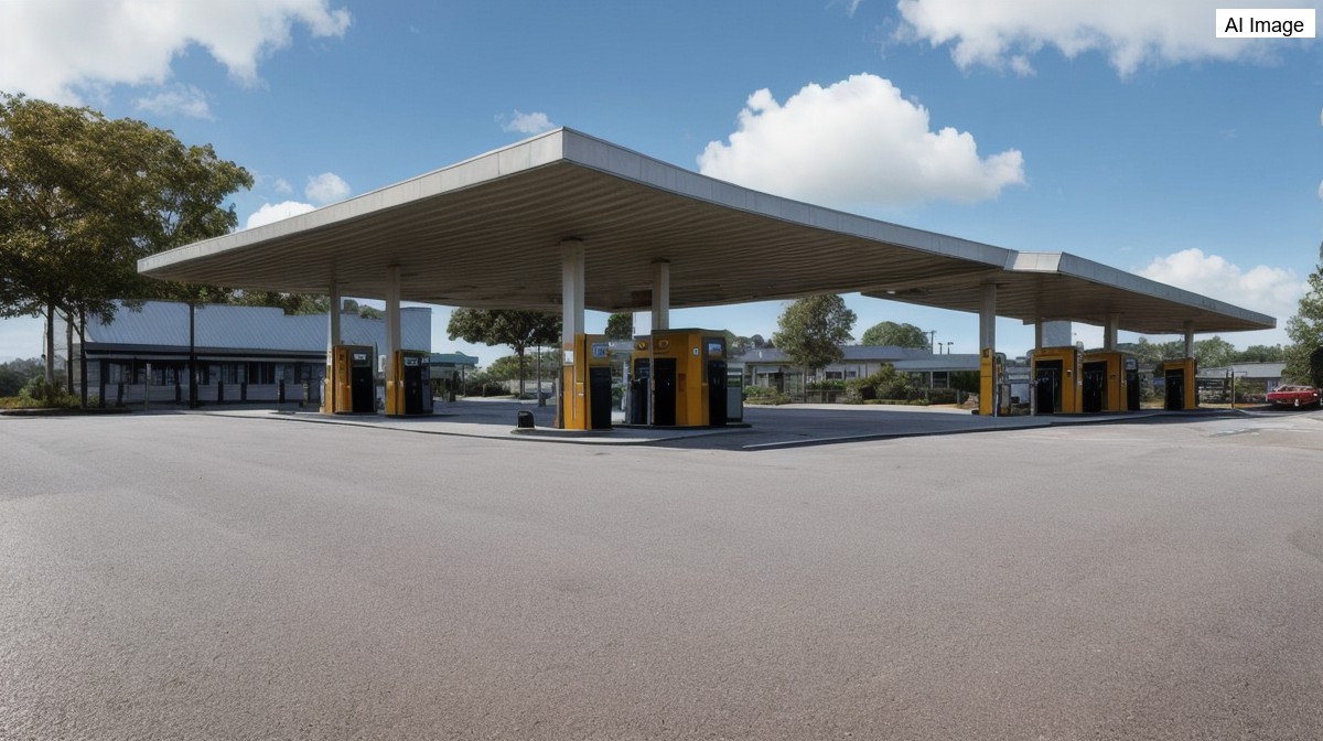 Carro com cinco pessoas invade posto e causa incêndio em Brasília