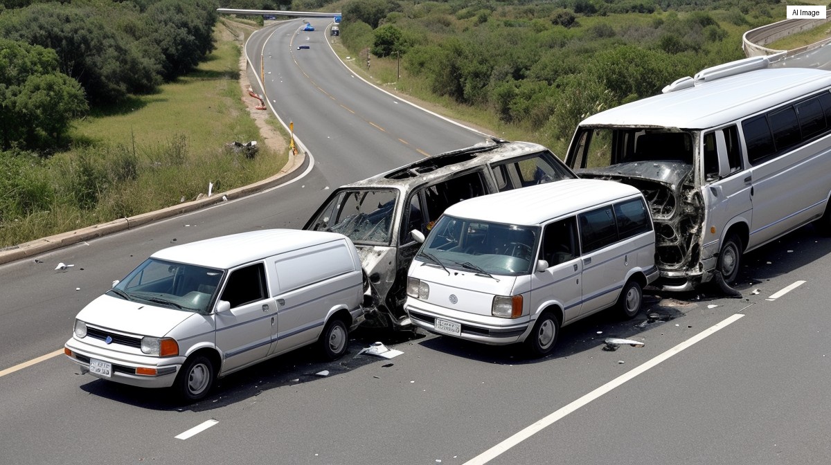 バイパスでマイクロバス事故: 高校生づ21人死傷、運転手は200m手前から車線逸脱
