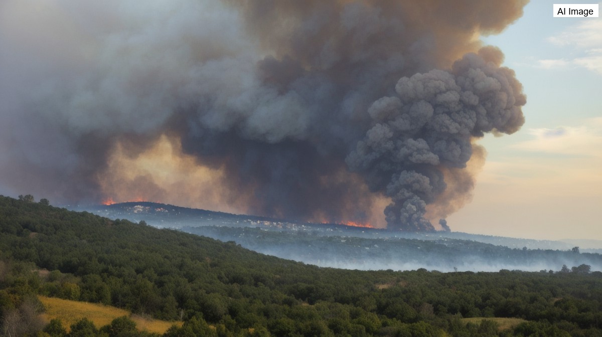 Un incendi crema 45 hectarees a Aiguamurcia i obliga a confinaments