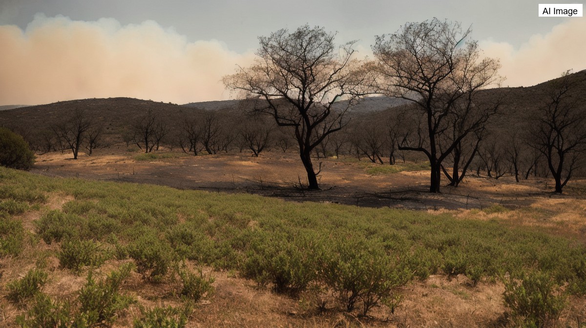 Els bombers controlen l'incendi de vegetació de Montroig del Camp