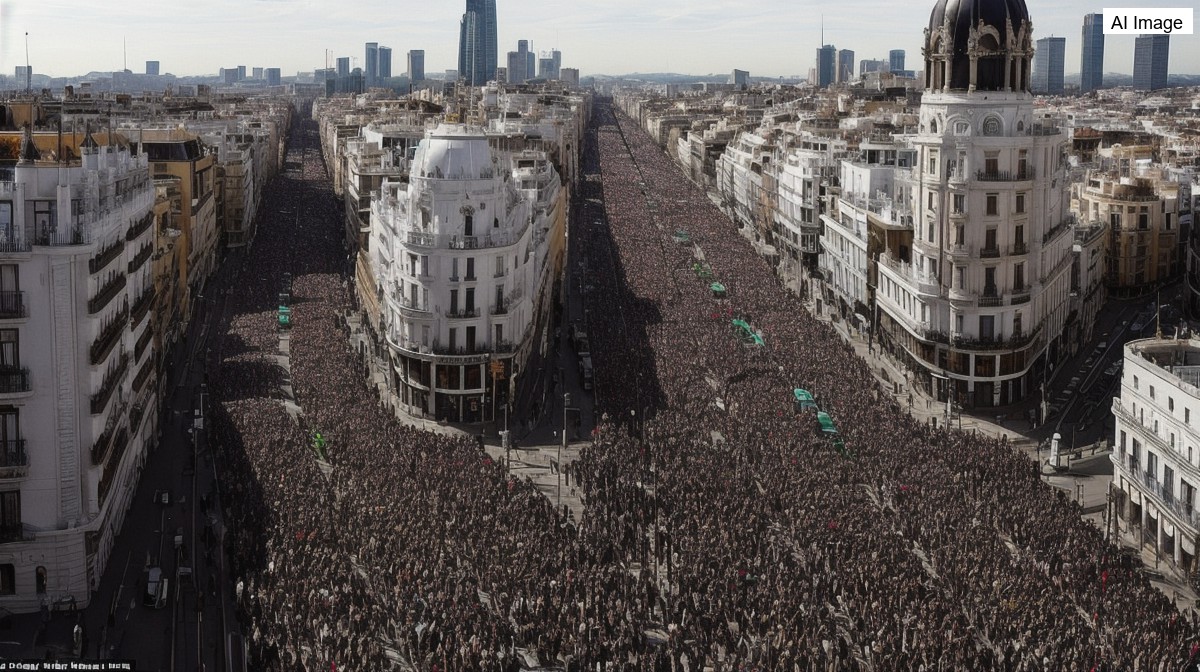 Manifestación multitudinaria en Madrid en defensa de la sanidad pública: cuatro columnas confluyen en Cibeles