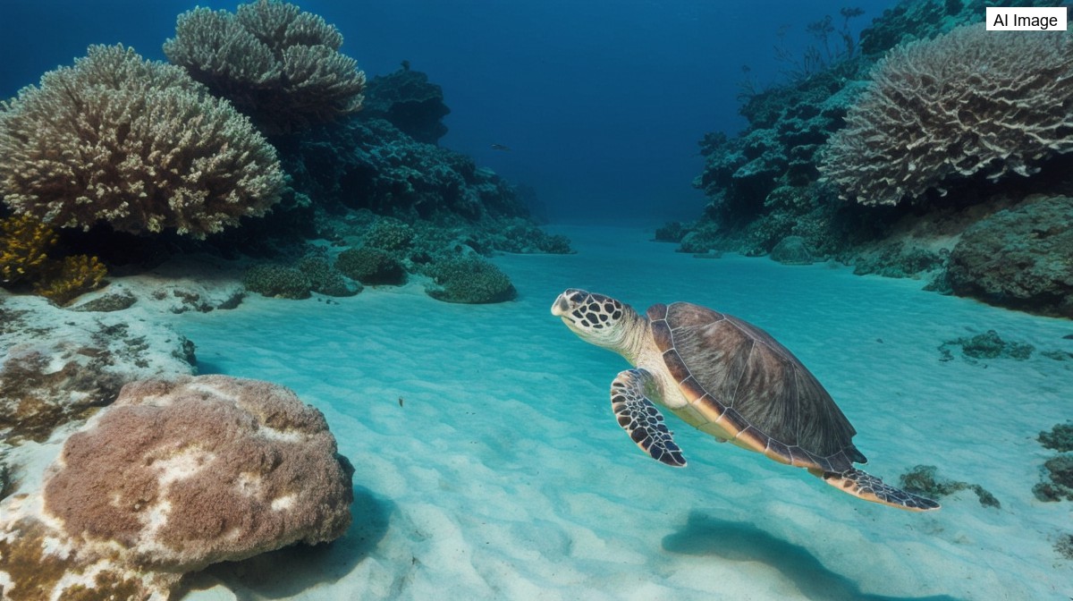 La tortue verte Gabriel relâchée en mer après dix mois de soins