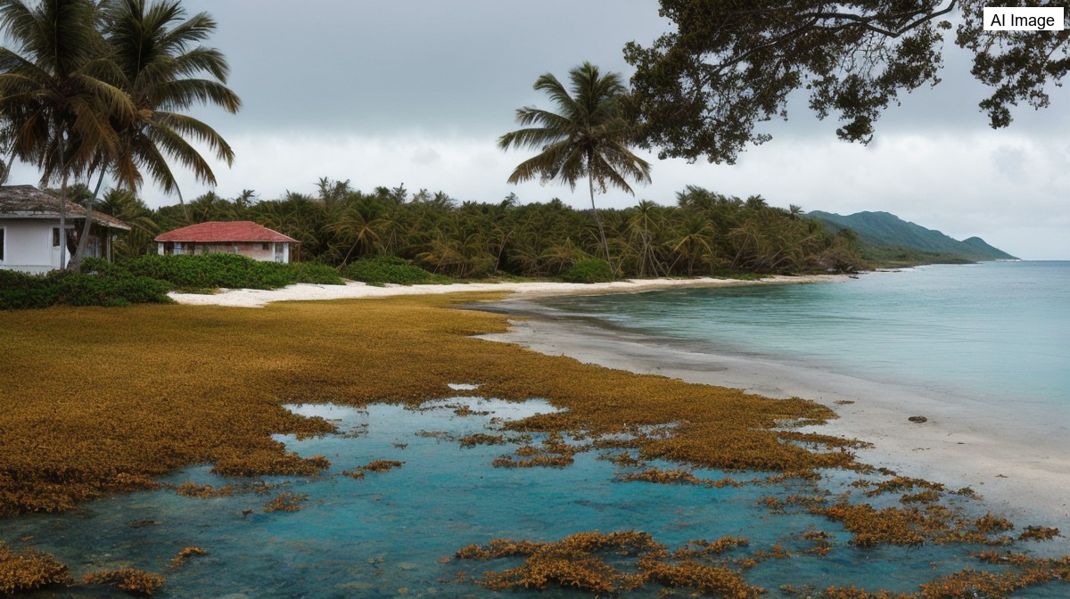 Alerte aux sargasses aux Antilles: la Désirade et Le Diamant submergés