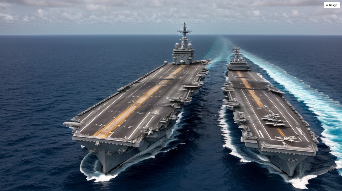 अमेरिकी नौसेना का सबसे ताकतवर एयरक्राफ्ट कैरियर USS Nimitz क्यूबा के पास कैरिबियन सागर में तैनात