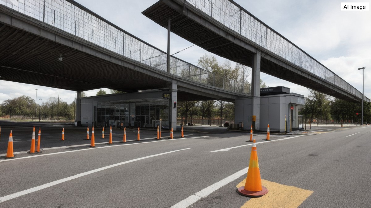 Un socavón cierra el acceso a la planta alta de la Terminal 2 del AICM