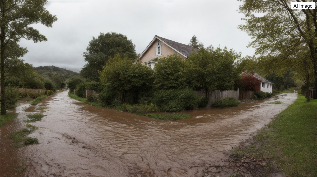 Inundatii in judetul Buzau, drumuri impracticabile si culturi distruse