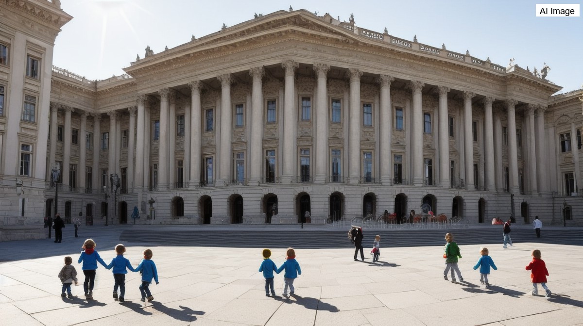 Parlamentul si Palatul Cotroceni s-au transformat in spatii de joaca de 1 Iunie, cu demonstratii militare si ateliere pentru copii