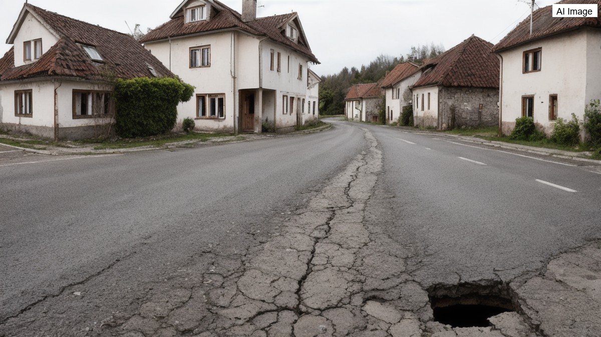 Strada surpată pune în pericol locuitorii, 100 de familii primesc apă cu porția, autoritățile alocă 19 milioane de lei pentru consolidare - AVALW News
