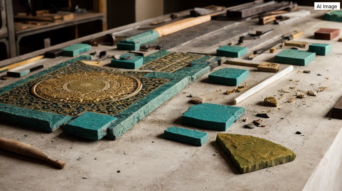 In Aleppo, women revive the ancient art of natural stone mosaic