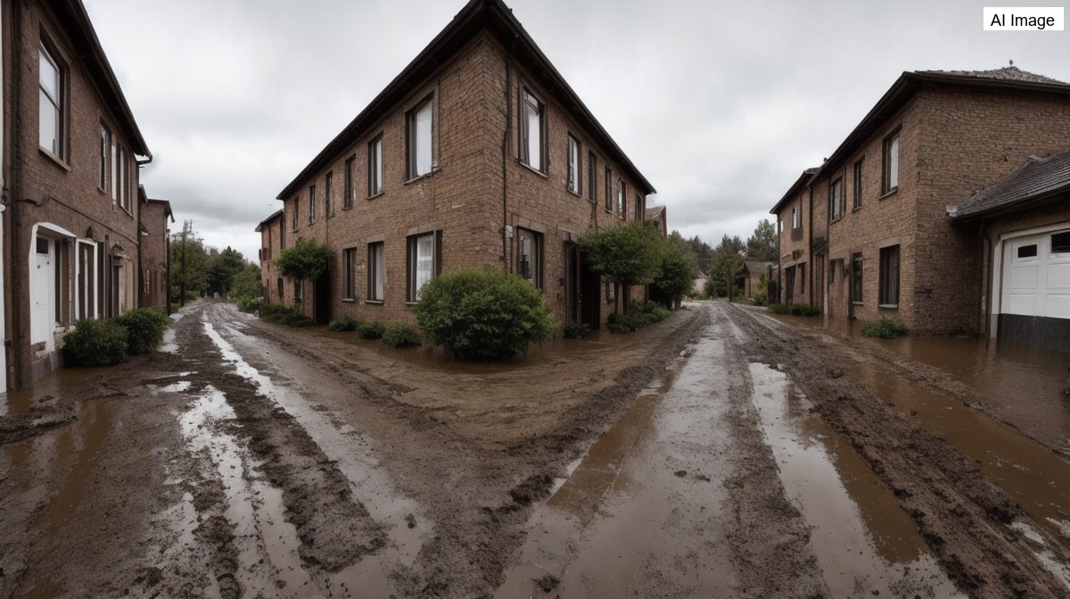 高雄月世界暴雨後嚴重淹水 土雞城與地下停車場泡泥水