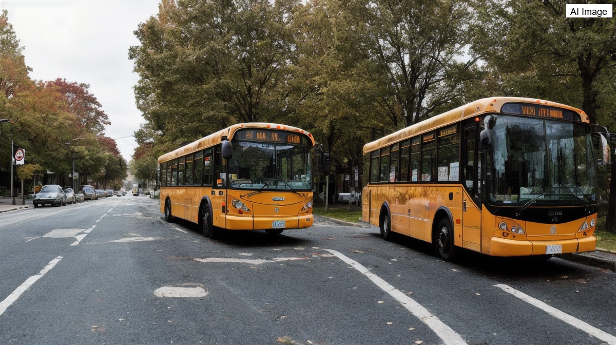 公車車窗突然碎裂成蜘蛛網狀，警方初步研判疑遭石頭砸破
