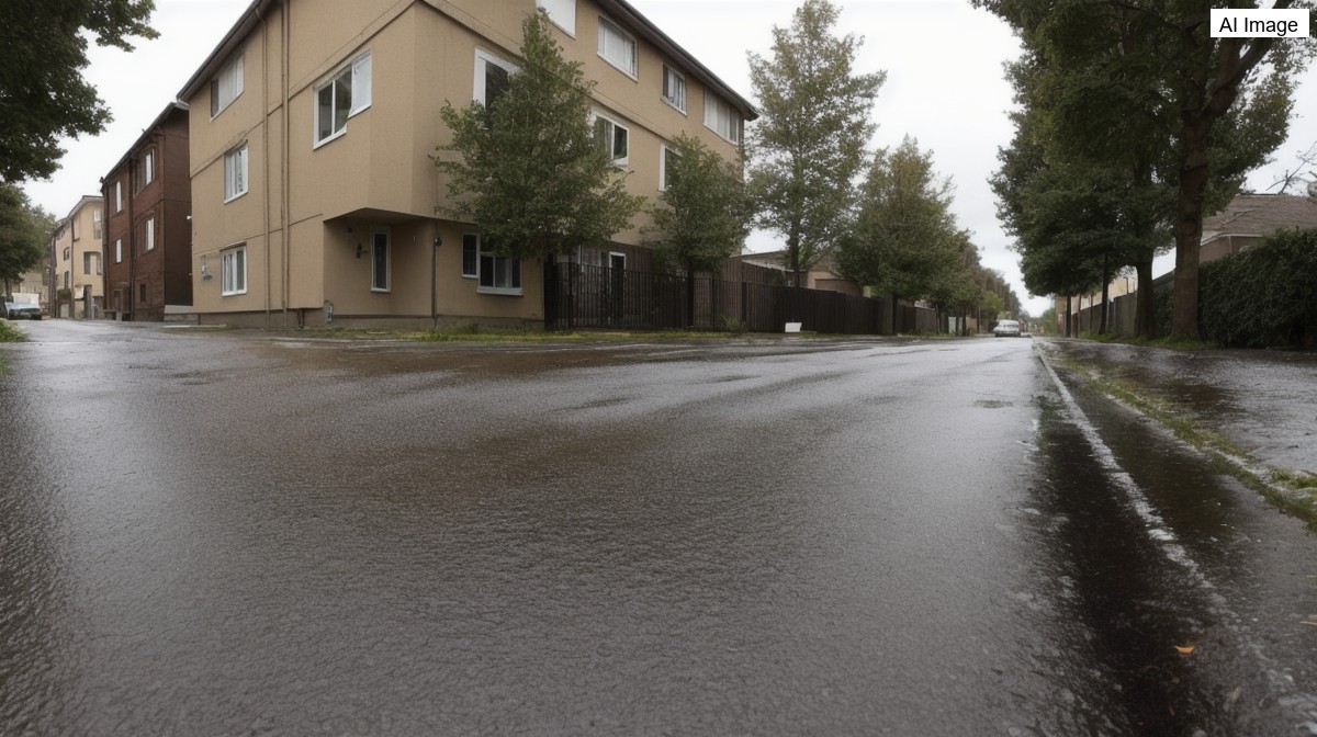 台南仁德路基掏空路牌傾倒 居民憂大雨加劇