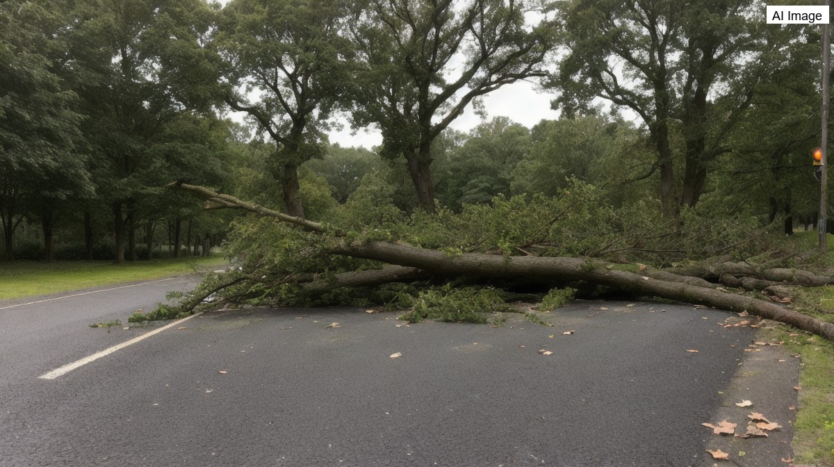 Fast-Moving Storm Topples Trees Across New York City and Halts Train Service