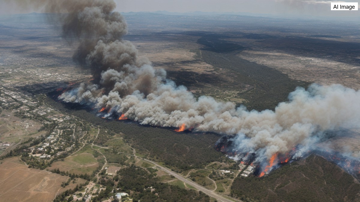 Ridge Fire burns in LA and Kern counties near Gorman