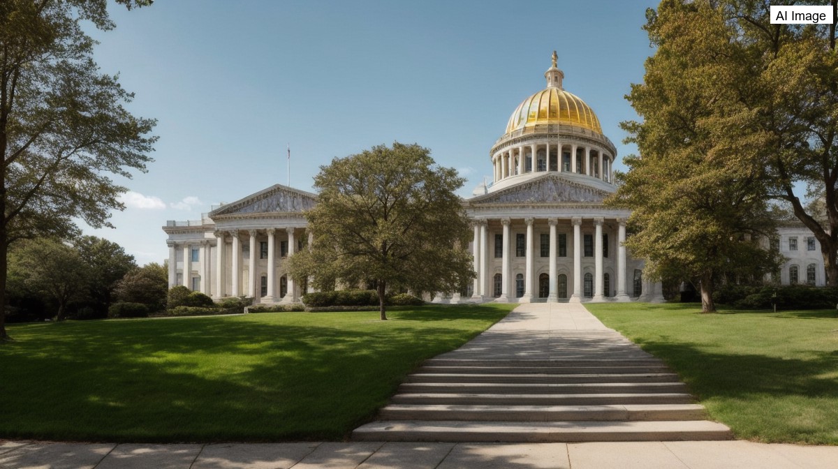 Man arrested after windows smashed at the Washington state Capitol